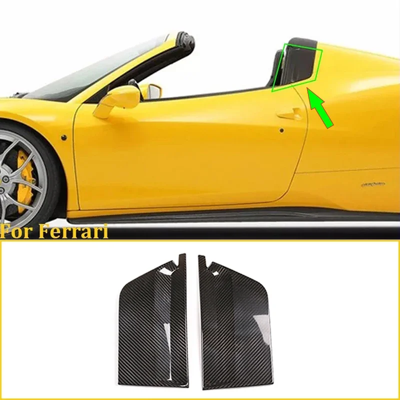 

100% Dry Carbon Fiber For Ferrari 458 2011-2016 Car B-Pillar Window Trim Cover Decorative Trim Exterior Modification Accessories