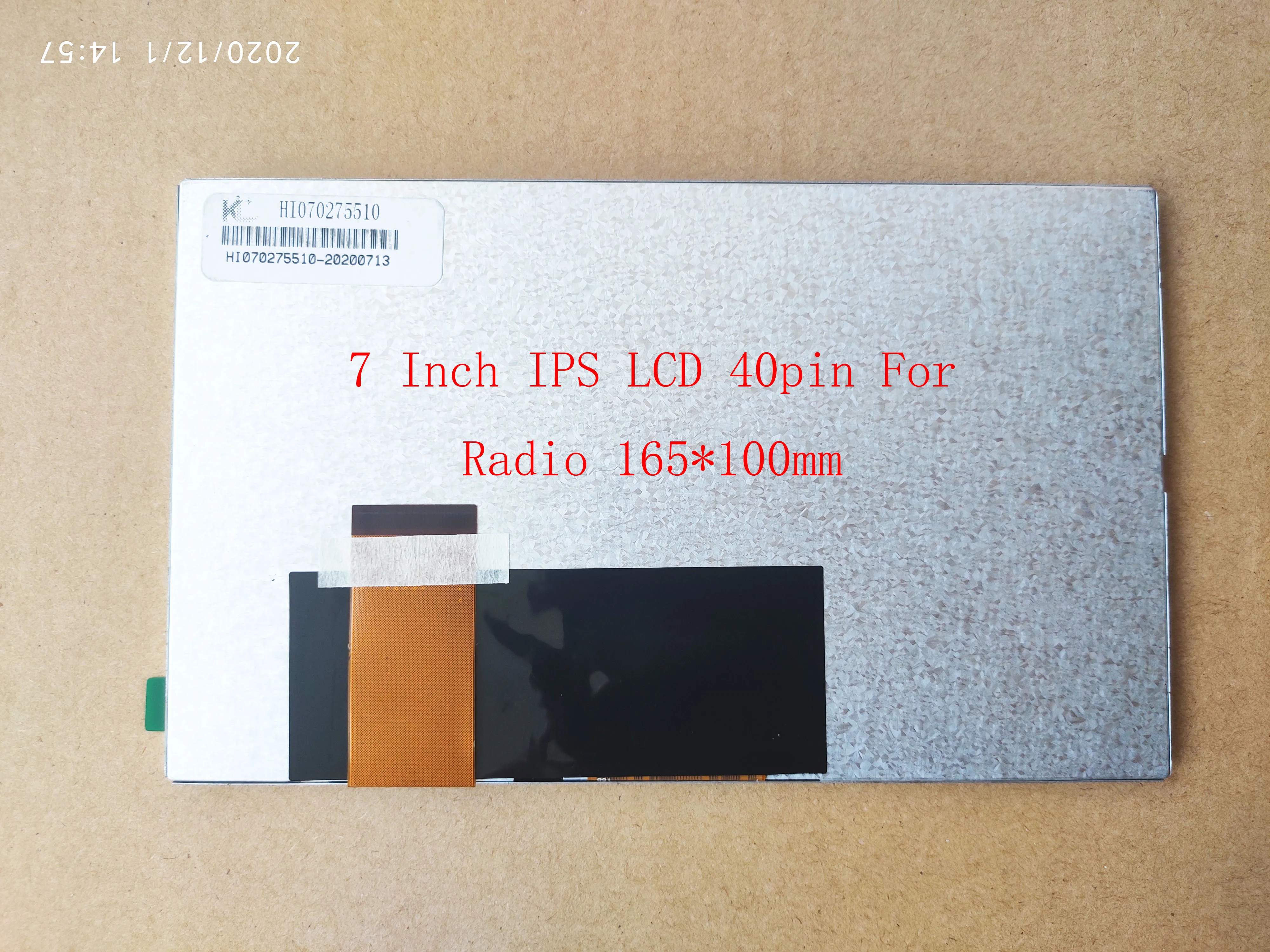 Polegada Hsd070ifw1 40pin Lcd de Navegação do Carro Universal Lcd 1024*600 Novidades 165*100 Milímetros Kl070hi275510 Ips Wd070shl40a-e 7