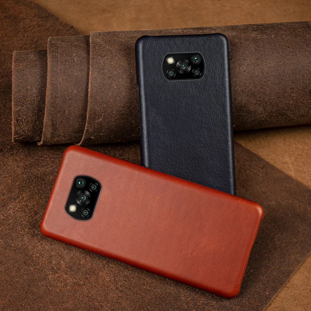 Handcrafted Genuine Leather Phone Case with Oil Wax Finish