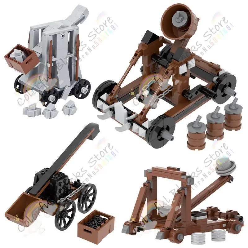 Medieval Military Catapult Model Building Blocks Creative Army War ...
