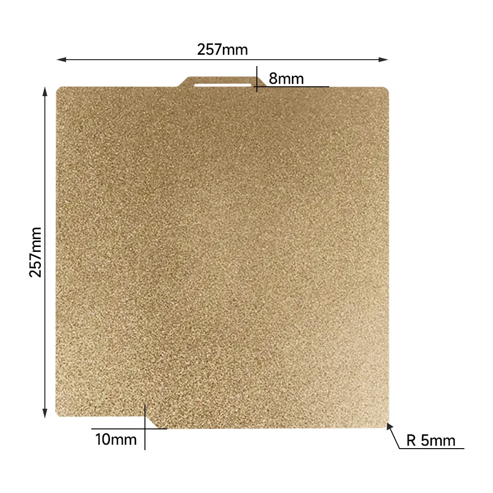 Folha de Aço Double Side Spring para Bamboo Lab Upgrade Build Plate Pei Textura Pet Suave P1p x3 257x257 mm - Imagem 5