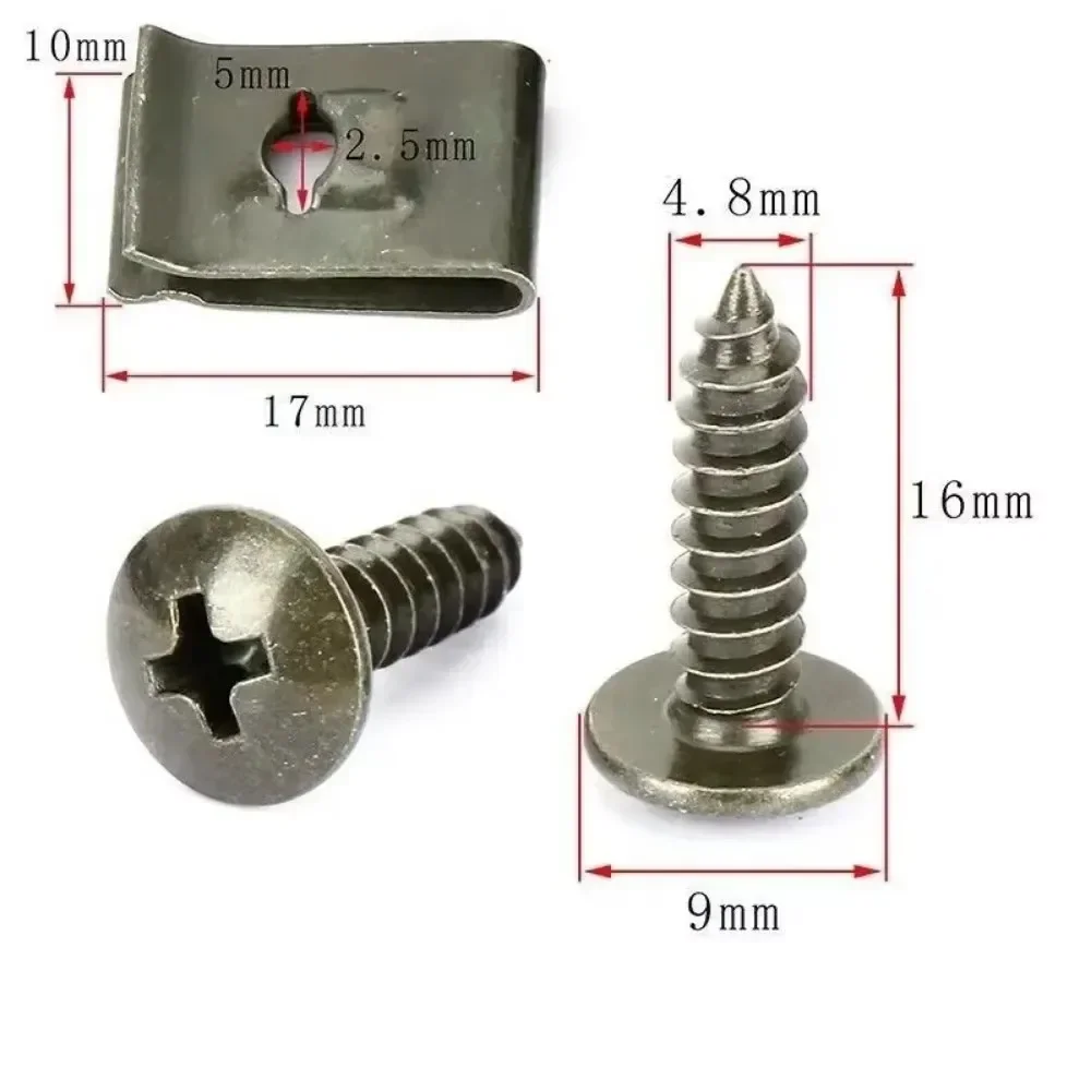 Metal Self Tapping Screws Fastener Clips for Car Motor Scooter