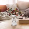 Heart Shaped Metal Flower Vase Large White Line Home Decor for Natural Artificial Flowers Suitable Wedding 4