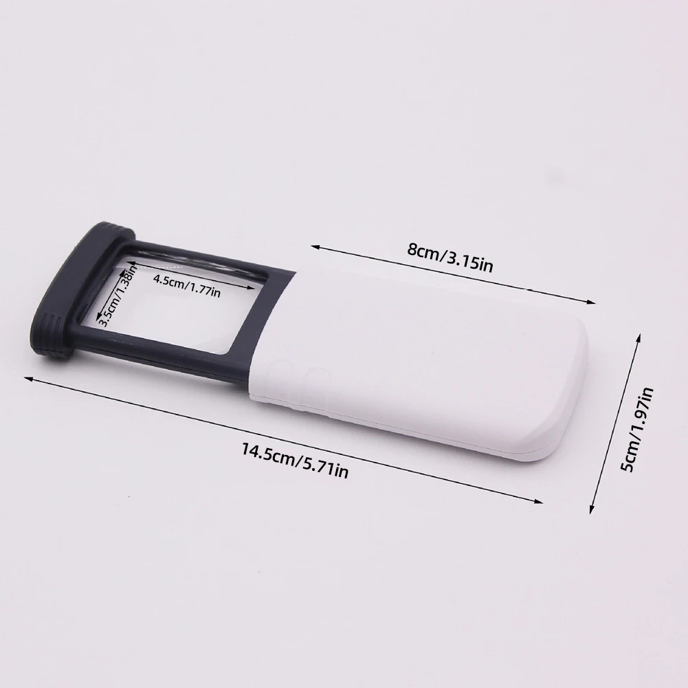 Pull-Out Magnifying Glass Handheld Portable Magnifier with 1 LED Light 4x Magnifying Tools for Reading Jewelry/Antique Appraisal