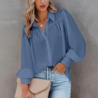 Leisure White Yellow Shirts Button Lapel Cardigan Top Lady Loose Long Sleeve Oversized Shirt Womens Blouses Casual Tunic Blusas - Image 5