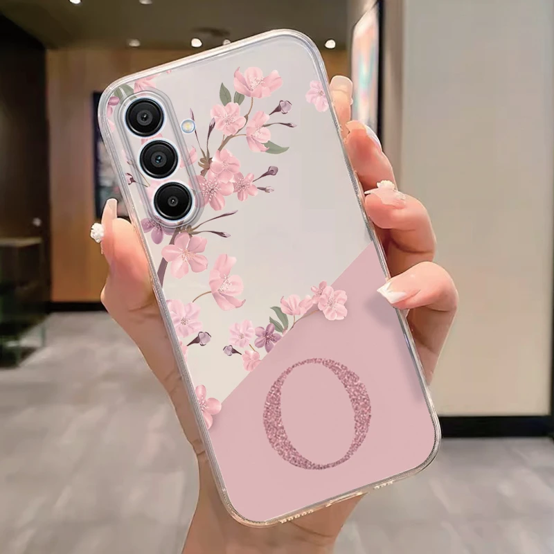 Pink Flowers Fashion Phone Cover, Soft Silicone Transparent Case