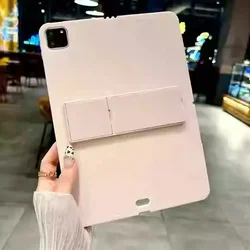 Elegant Soft Silicone TPU Case with Built-in Bracket Cover for Redmi Pad SE 11 2023 (Y-Pink)