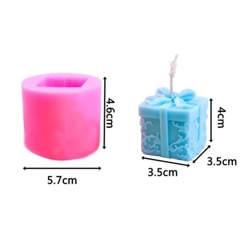 Candle Making Kit,Candle Making Supplies Silicone Candle Mould Gift Box Shape Aroma Candle Gypsum Mold for DIY Soap Making