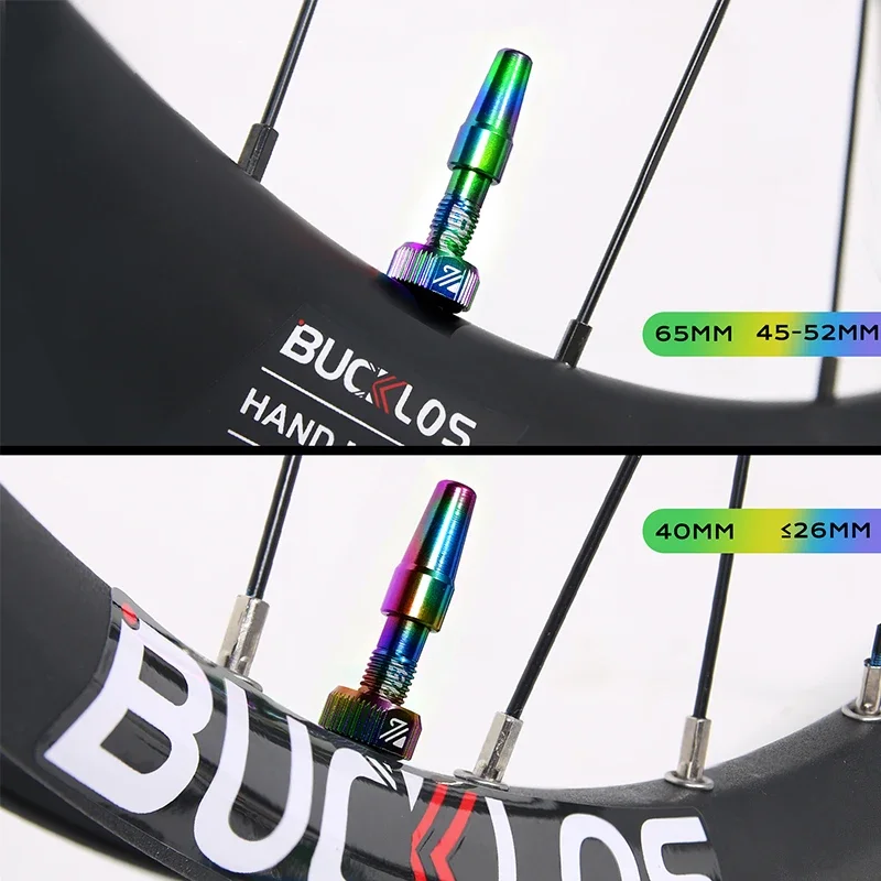 Bicycle Tubeless Valve Bicycle Valve 40mm 44mm 55mm 60mm F/V Road Bicycle Rim Valve Aluminum Alloy