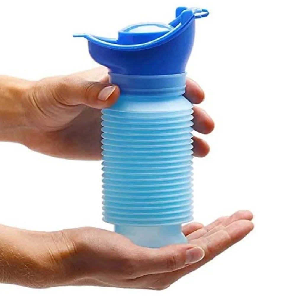 750ML Adult Urinal Portable Shrinkable Personal Mobile Toilet Potty Women Kid Pee Bottle for Outdoor Car Travel Traffic Camping