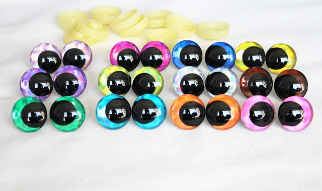 Animal eyes - safety eyes coloured 30mm - 10pcs