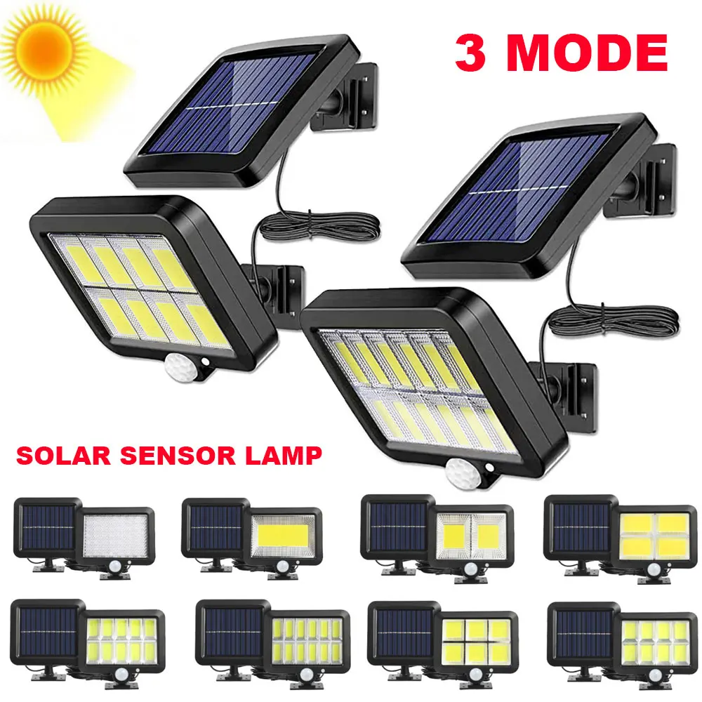 

LED Solar Powered Light With Motion Sensor Outdoors PIR COB Sunlight Waterproof Wall Emergency Street Security Lamp For Garden