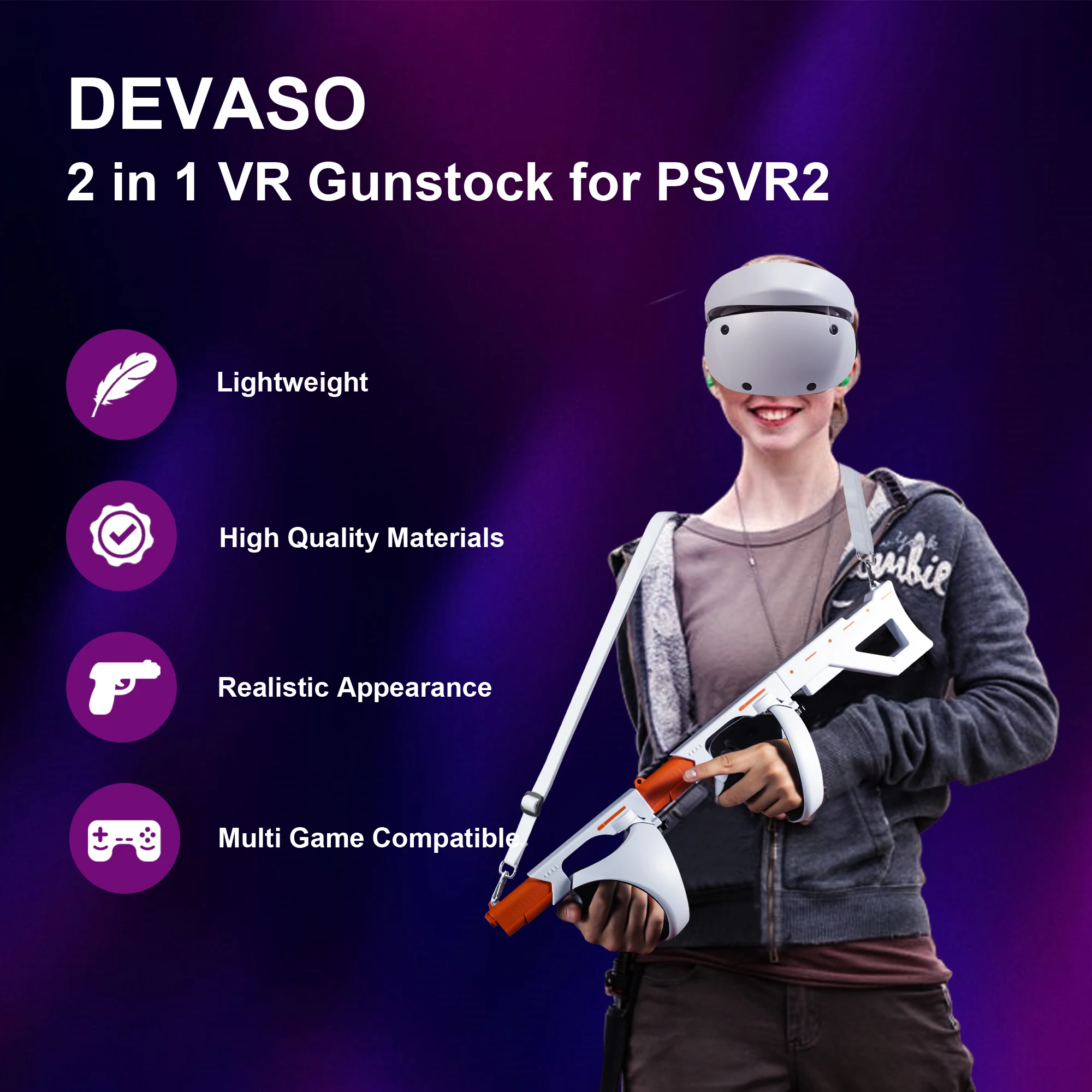 Motion Controller Ps Vr Gun Controller Ps4 Gun Move Aim Controller PS VR2  GunStock VR Shooting