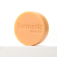 Savon à l'huile essentielle blanchissant au curcuma, 100g, vitamine C, hydratant pour la peau, nettoyage en profondeur, savon nettoyant au citron 2