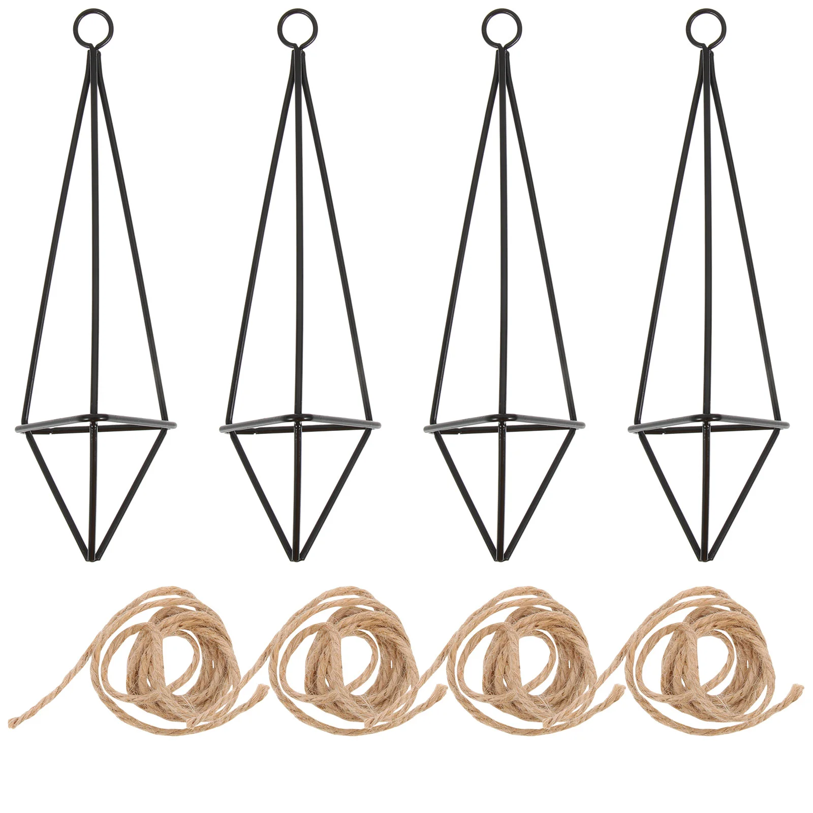 

4 Pcs Air Pineapple Stand Home Decor Hanging Plant Holder Mini Decorative Iron Rack for Hanger Geometric Metal Plants