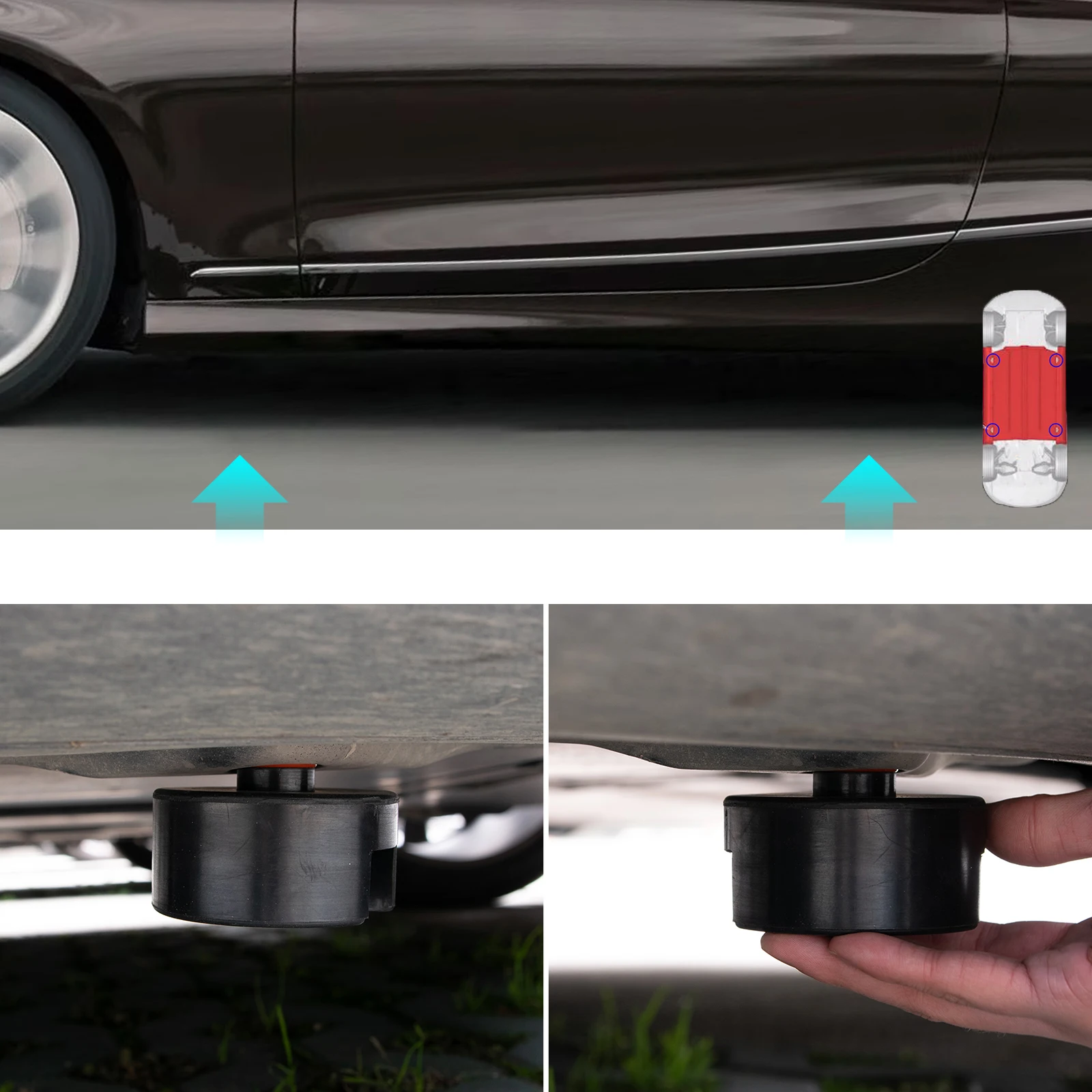 Dual-use Rubber Jack Pad Stand Adapter Pucks Fits Car Axle Jack Stands Floor For Tesla Model 3 Model S X Y New car lifting tool