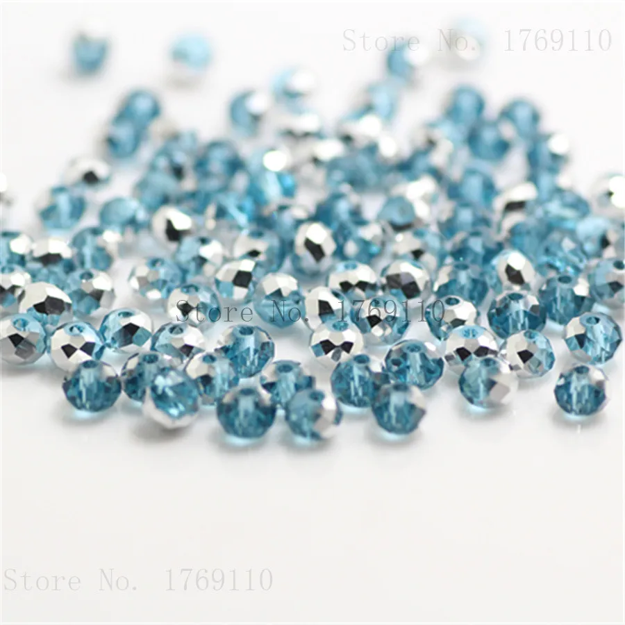 Olive Green Faceted Crystal Glass Rondelle Beads for Jewelry Making - 125pcs, 3x4mm