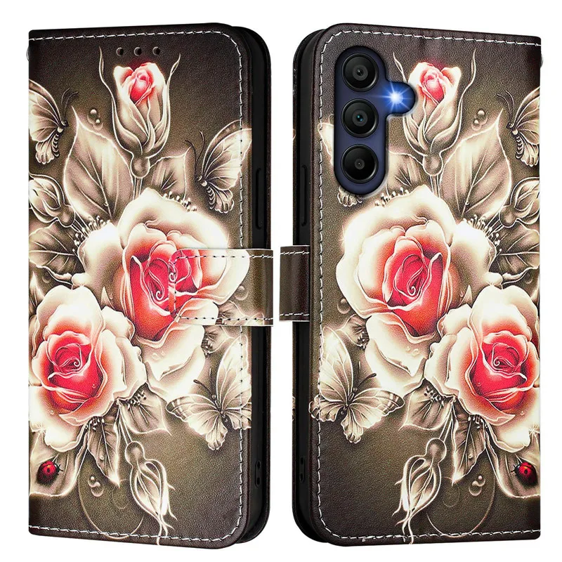 Retro Flower Design Leather Wallet Case | Magnetic Flip Cover Phone Bag