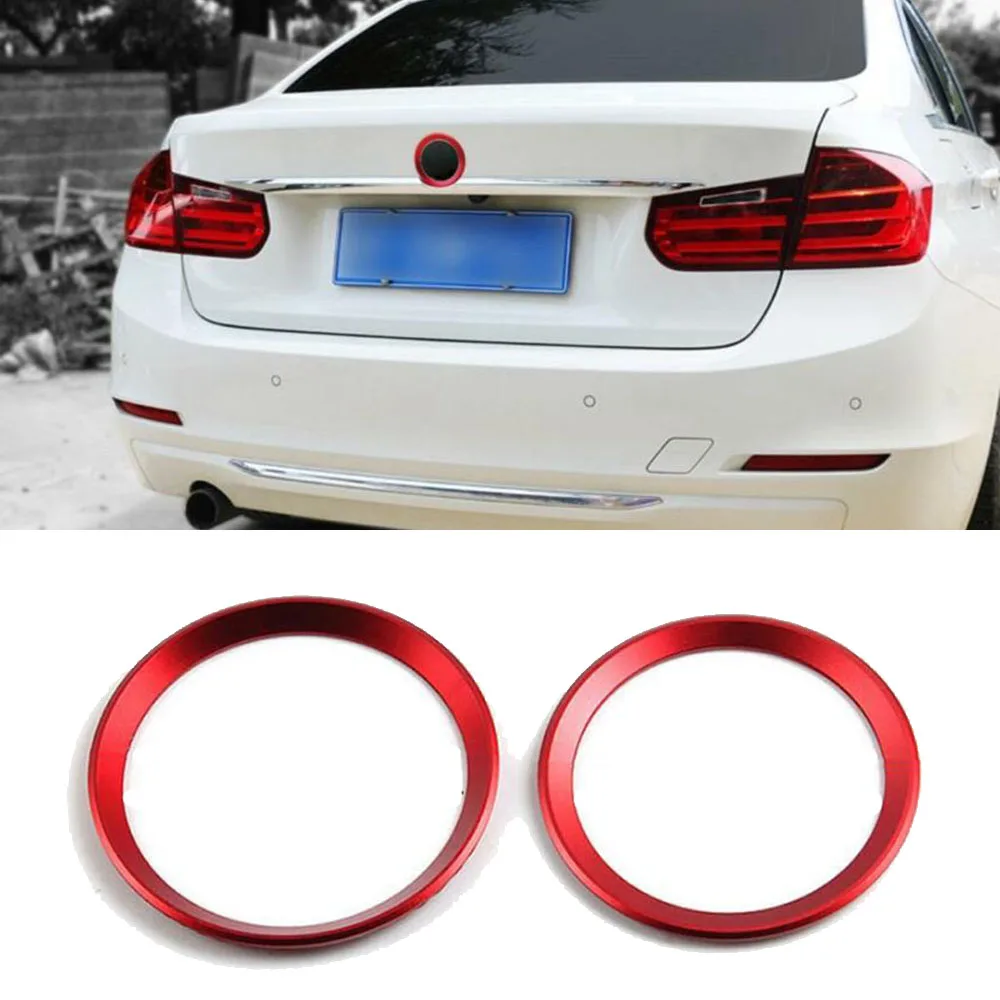 

2 Pcs Metallic Front Rear Logo Ring Covers Trims 82 Mm 74 Mm Emblem Logo Surrounding Ring For BMW F30 E90 3 4 Series M3