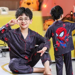 Spiderman Marvels Winter Flannel Pajamas Sets Boys Sleepwear Clothes for Girls Clothing Toddler Plush Suit Casual Kids Homewear