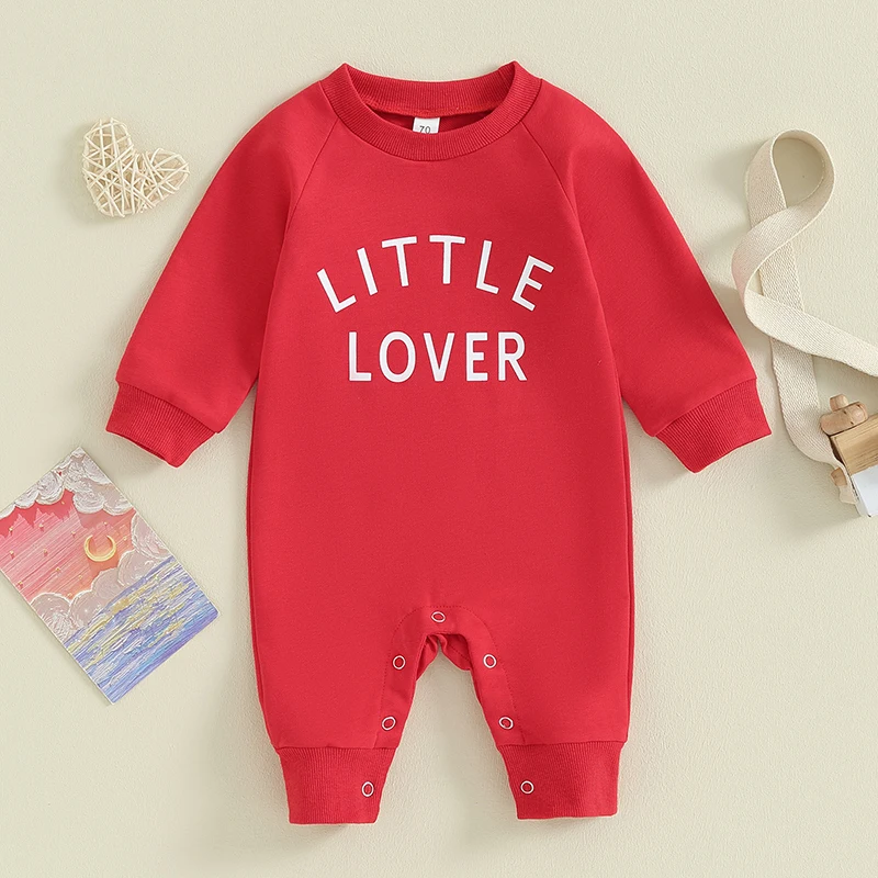 

2023-10-16 Lioraitiin 0-18M Newborn Baby Girl Boy Valentines Day Outfit Infant Long Sleeve Romper Jumpsuit Winter Clothes