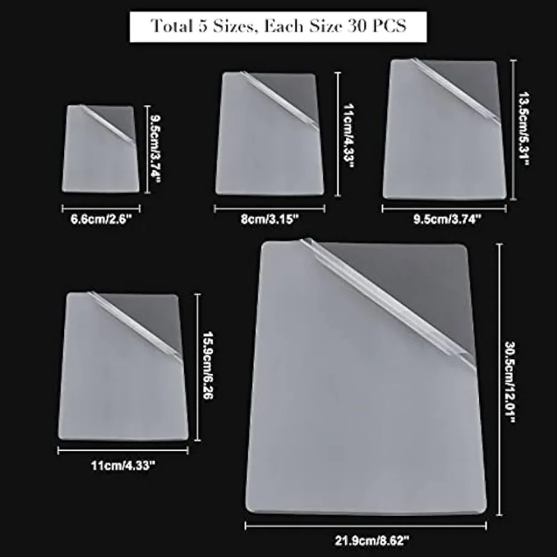 Thermal Laminating Pouches 150 Pcs 2Mil Clear Laminating Pouch Film Photo Protecting Sheets Hot Laminate Pouches Sheets