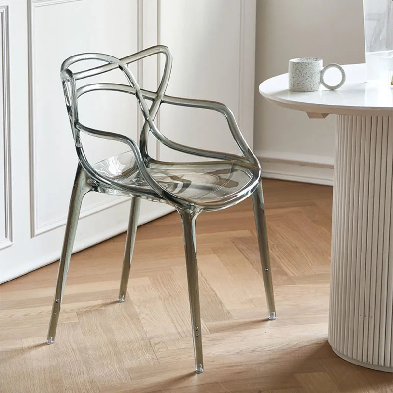

Plastic Nordic Bar Chair Transparent Acrylic Kitchen Make Up Salon Bar Stool Counter Waiting Cadeira Ergonomica Lounge Furniture