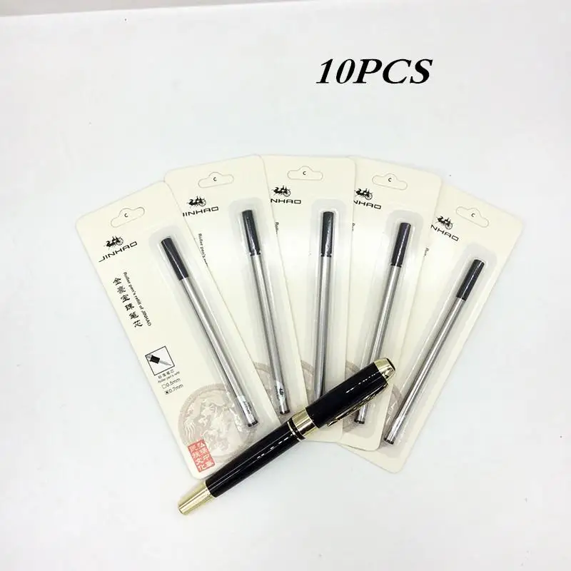 10Pcs Nice Jinhao Black Ink Rollerball Pen Refill Spirale 0.7 Pen Refill Accessori Per La Scuola Dell'Ufficio