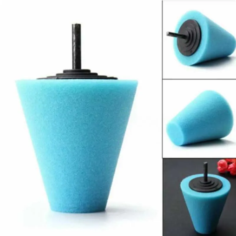 Car Hub Polishing Sponge Grinding Head Metal Plastic Grinding Conical Sponge Polishing Wheel 2pcs hub polishing sponge
