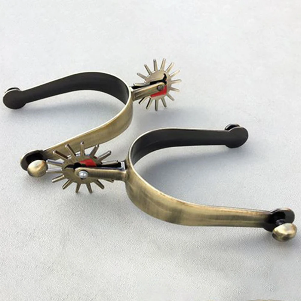 Equestrian Spurs Durable Easy To Install Equestrian Supplies Horse Riding Long Head Spurs Zinc Alloy 1 Pairs High Quality