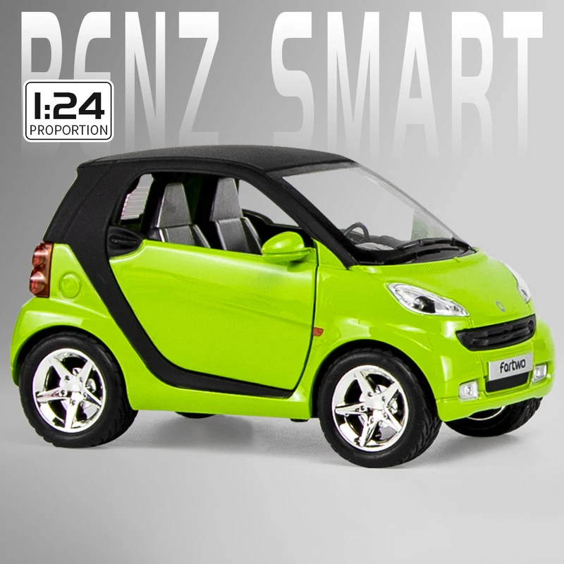 Smart Fortwo ダイキャスト 1/24 1:24 Alloy Car Smart Fortwo Metal Die Cast Toy Simulation