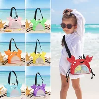 Children's Beach Bag New Toy Bag Big Crab Dinosaur Outdoor Shell Color Mesh Shell Bag Beach Toy Storage Backpack 2