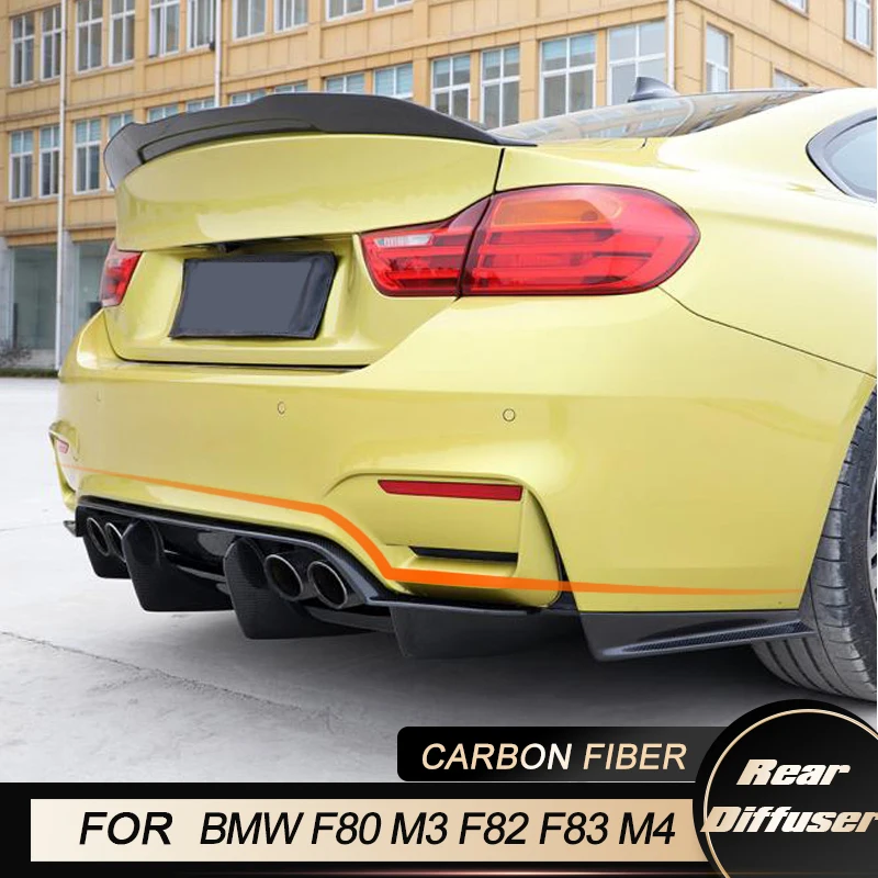 

Автомобильный диффузор для заднего бампера, спойлер для BMW F80 M3 F82 F83 M4 2014-2019, диффузор для заднего бампера, защитный спойлер из углеродного волокна