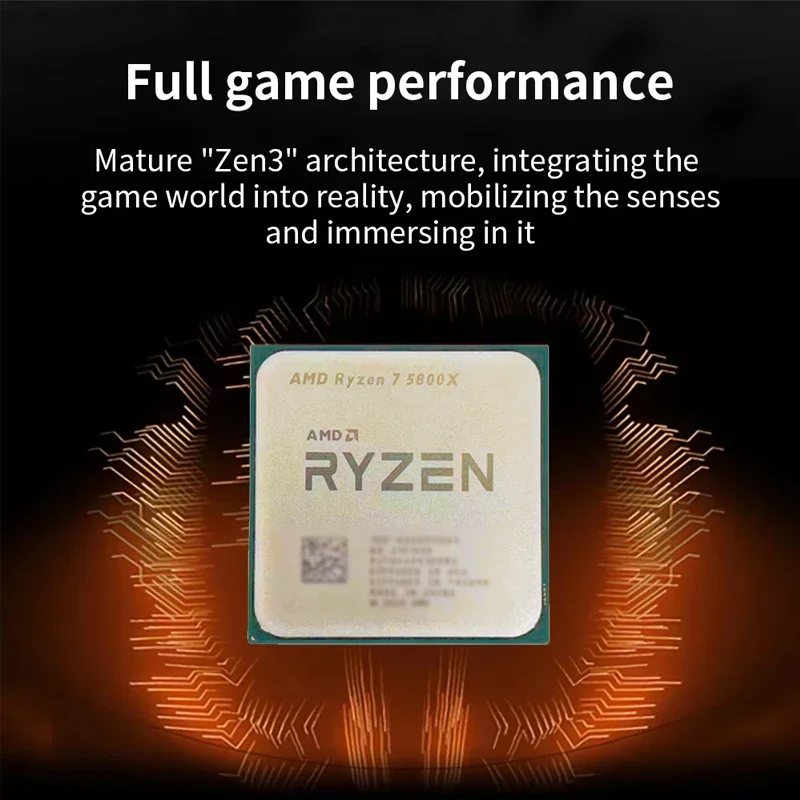 AMD Ryzen 7 5800X AMD R7 5800X CPU 8코어 16스레드 3.8GHz 언락 데스크탑 프로세서 소켓 AM4 게이밍 CPU (패키지 미포함)