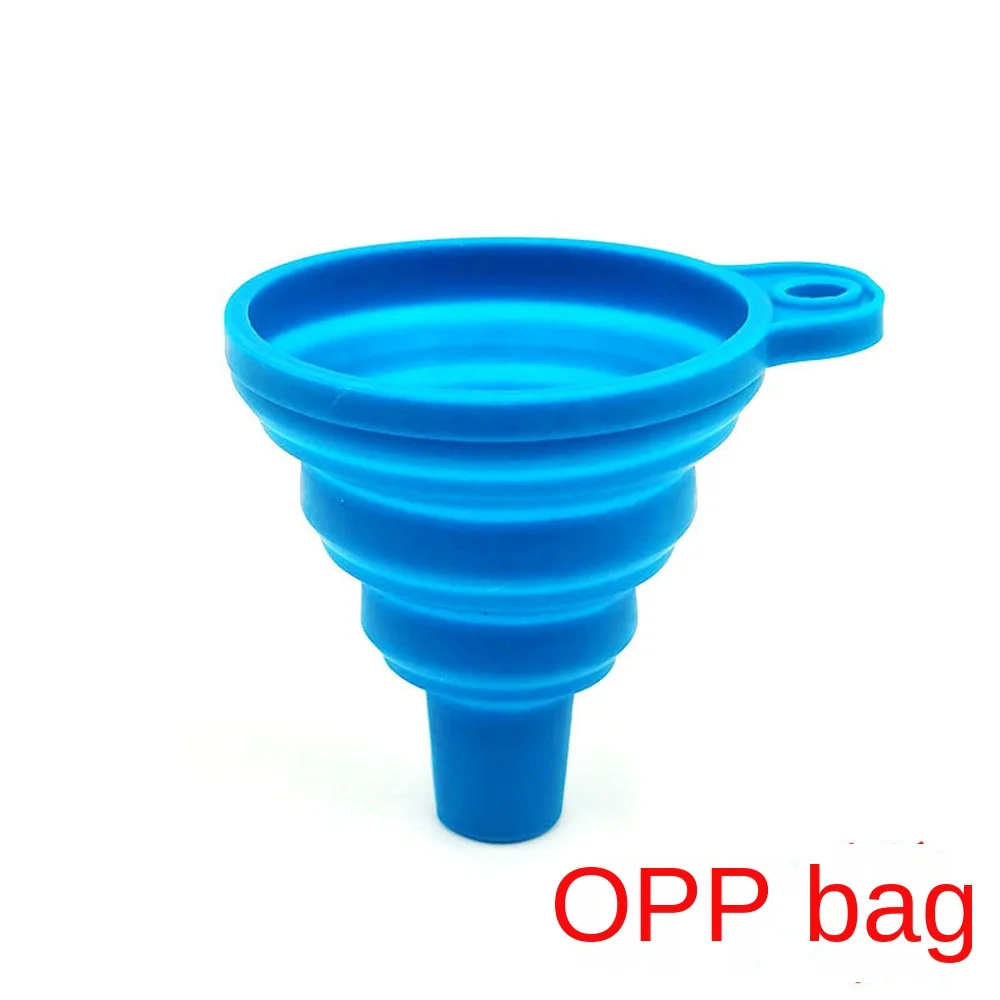Kitchen funnel portable silicone collapsible funnel household cooking tools for fuel hopper beer oil foldable kitchen accessories