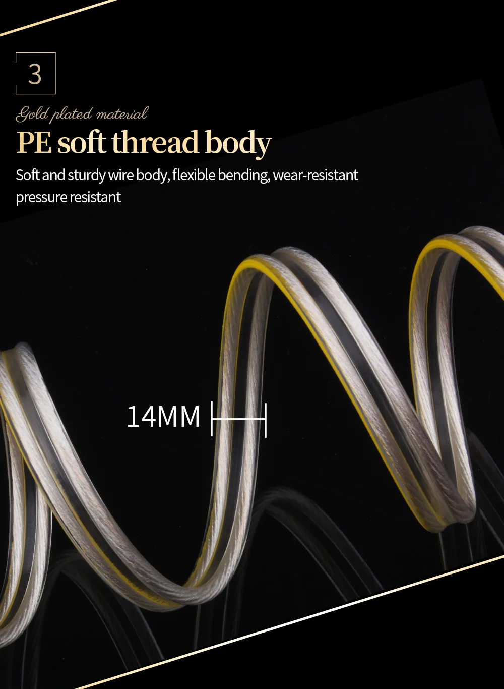 kestävä kaiutinkaapelin muotoilu