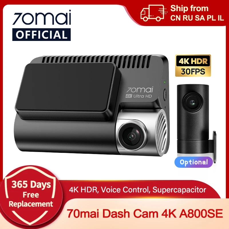 アクセサリー 70mai Dash Cam A800SE 4K/FHD 64GB 70mai A800S dash cam review: complete coverage