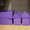 Grey/White/Purple Closet Organizer Boxes 2024 Fabric Art Foldable Closet Organizer Underwear Organizer Clothes 1