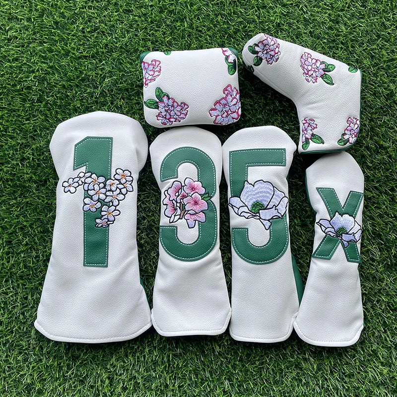 Numbers Golf Club #1 #3 #5 Wood Headcovers Driver Fairway Woods Cover PU Leather Putter Head Covers