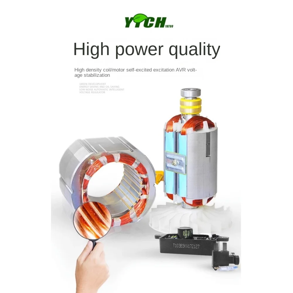 10KW Gasoline Generator Household Flashlight Dual Start Single-phase 220V