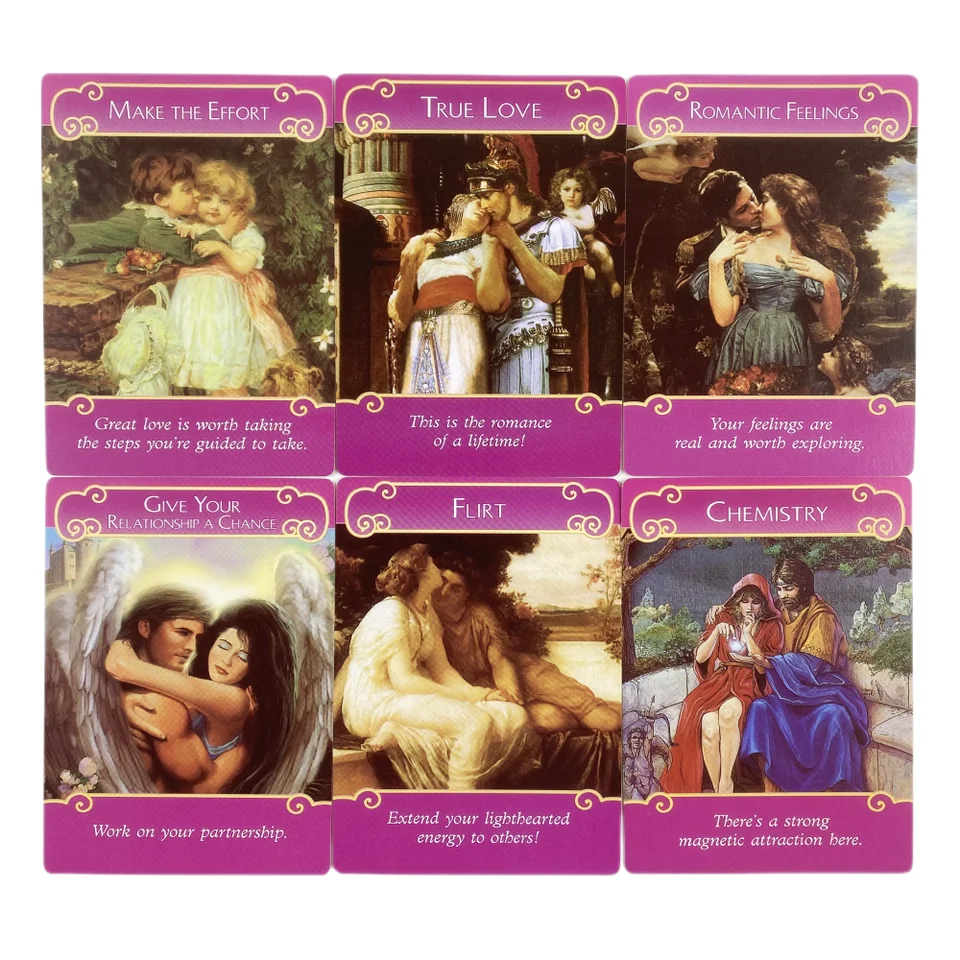The Romance Angels Oracle Cards Divination Deck English