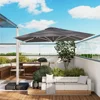 9'x12' 360°Rotation Outdoor Umbrella, Double Top Large Offset Sun Shade Umbrella for Garden Deck Pool Backyard Patio 2