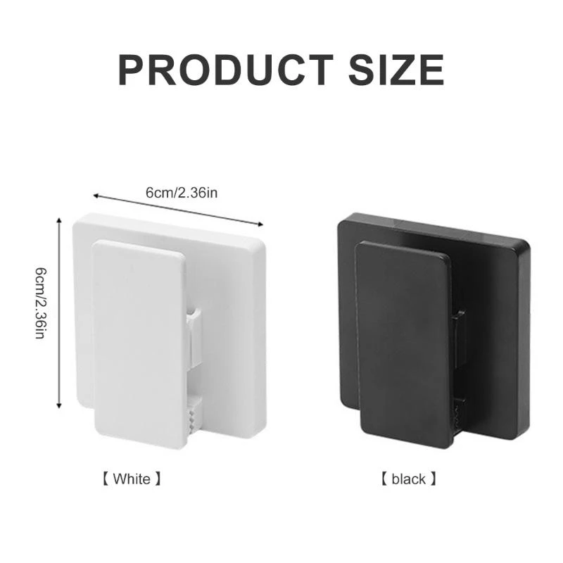 92MF Adhesive Bathroom Storage Hook Moisture Resistant Wall Clip Facials Cleanser Hanger Toothpaste Holder Rack for Renters