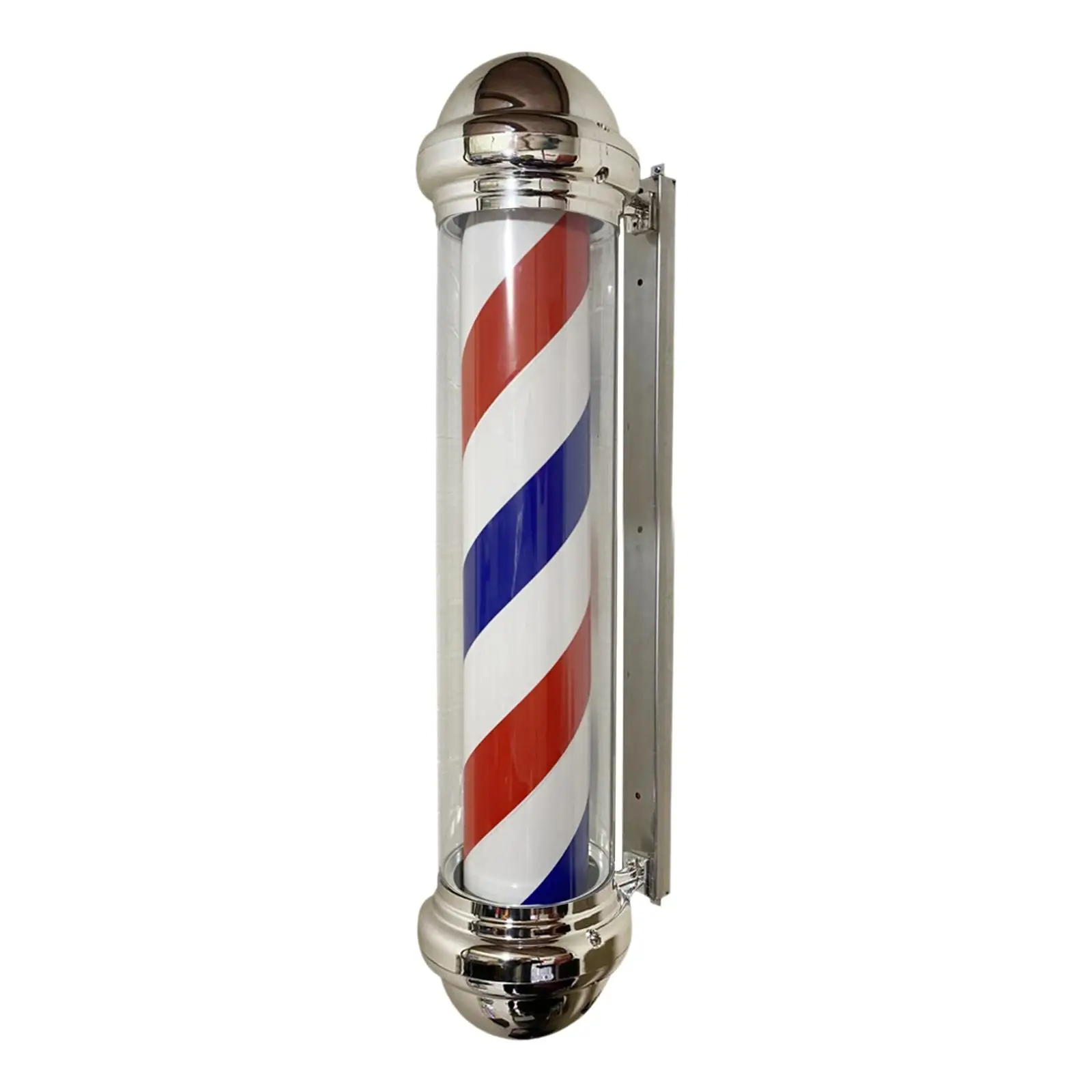 Barber Pole Light Rotating Hair Salon Shop Sign Stripe Barber Pole Stand Lamp Illuminazione Antivento Luci A Led Antipioggia Per Interni