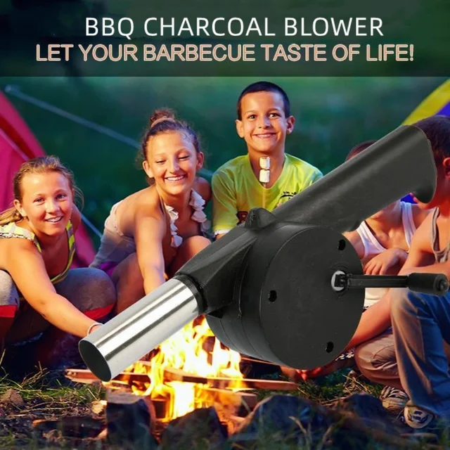 Kézi Barbecue Égésű Fúvó Piknik Kemping Tűz Által Támogató Kültéri Hajszárító Forcamping Tartott Világosabb Bbq Forgattyú - Image 2