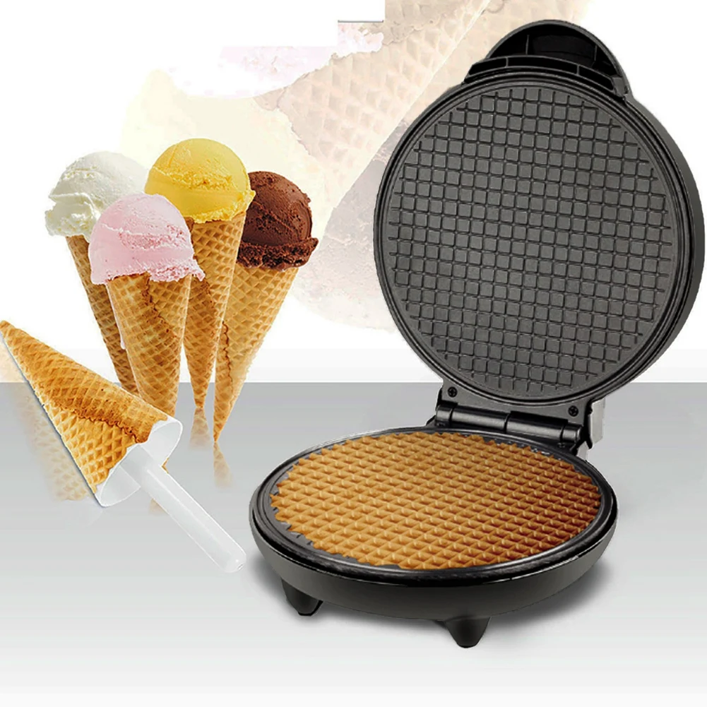Electric Egg Roll Maker Waffle Baking Pan Ice Cream Cone Machine for Home