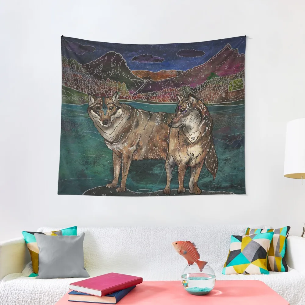 

Wolf Love Tapestry Bathroom Decor Room Decorations