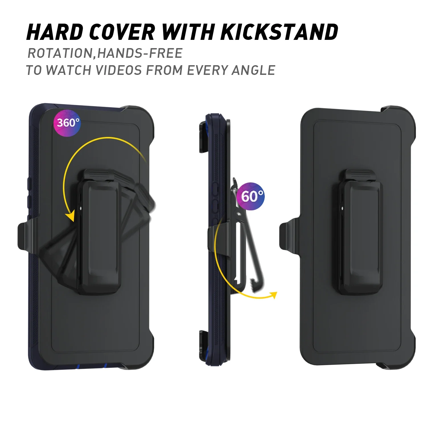 Premium 3-in-1 Protective Armor Box Case with Belt Clip