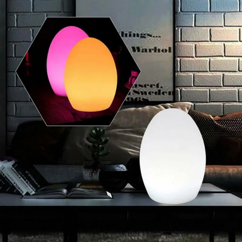 LED Egg Shape Night Lights USB Rechargeable RGB Pat Light Baby Feeding Sleeping Eye Protection Lamp Outdoor Coffee Bar Lights