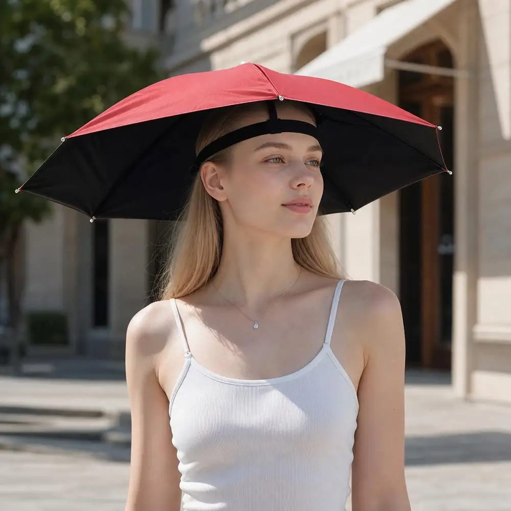 Foldable Waterproof UV Sunshade Hat - Portable Hands-Free Umbrella